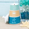 Pavilion Gift Company - Beach - Stackable 100% Soy-Filled Candles (Set of 3) - Flame Candles - 3 of 4