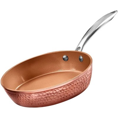 Hammered Copper 12'' Nonstick Aluminum Fry Pan