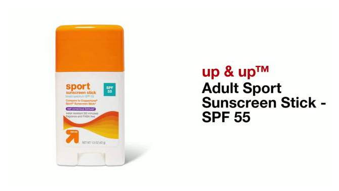 Adult Sport Sunscreen Stick - SPF 55 - 1.5oz - up &#38; up&#8482;, 2 of 6, play video