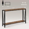 43" Console Table, 2-Tier Entrance Table, Behind Sofa Table, Industrial Style - 2 of 4