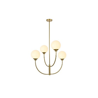 Elegant Lighting Nyomi 30 inch chandelier in Satin Gold