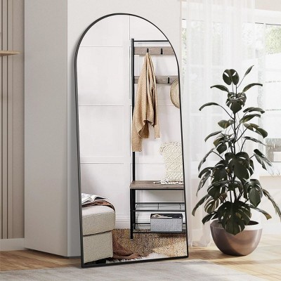 Arch Mirror Full Length,Tall Arched Mirror,Free Standing Mirror,Full Size Mirror With Stand,Narrow Wall Mirror-The Pop Home