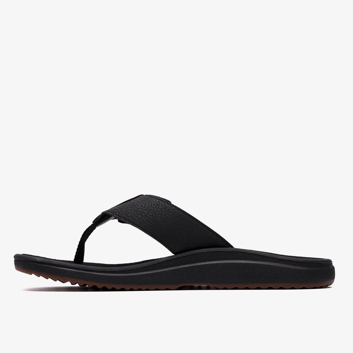 Clarks Mens Men's Breeze Flip Flops Black Sandals - thumbnail 3