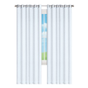 Collections Etc Hashton Faux Linen Panel Pair - 1 of 3