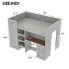 NicBex Full Size Loft Bed with Desk & Storage,Bunk Bed Featuring Built-In Wardrobe,Shelves & Drawers,Multi-Functional Loft Bed for Kids,Teens - 3 of 4