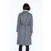 JENNIE LIU Women's Cashmere Wool Double Face Overcoat with Belt - 2 of 4