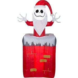 Nightmare Before Christmas Animated Airblown Inflatable Jack Skellington in Chimney, 5.5 ft Tall - 1 of 4
