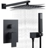 Shower Faucet Set Matte Black Shower System, with 10 inch Large Rainfall Shower Head and Handheld Spray Rain Shower System - 2 of 4