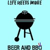 Women's Design By Humans July 4th Life Needs More BBQ By TeeShirtMadness Racerback Tank Top - 2 of 2