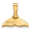 Black Bow Jewelry 14k Yellow Gold 3D Polished Whale Tail Slide - 3 of 4