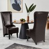 PAGED Velvet Accent Chairs with Soft Padded and Wooden Legs,Arm Chair with High-Back,Comfy Chairs for Living Room,Bedroom - 4 of 4