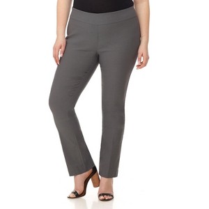 Rekucci Curvy Woman  Straight Leg Pull-On Pants with Tummy Control - 1 of 4
