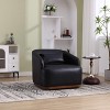 NicBex PU Leather Swivel Barrel Accent Chair,Upholstered Swivel Living Room Chair with Mid-Height Backrest,Accent Chairs for Living Room - 2 of 4