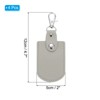 Unique Bargains Office Car ID DIY PU Leather Key Fobs with Key Rings 4 Pcs - 2 of 4