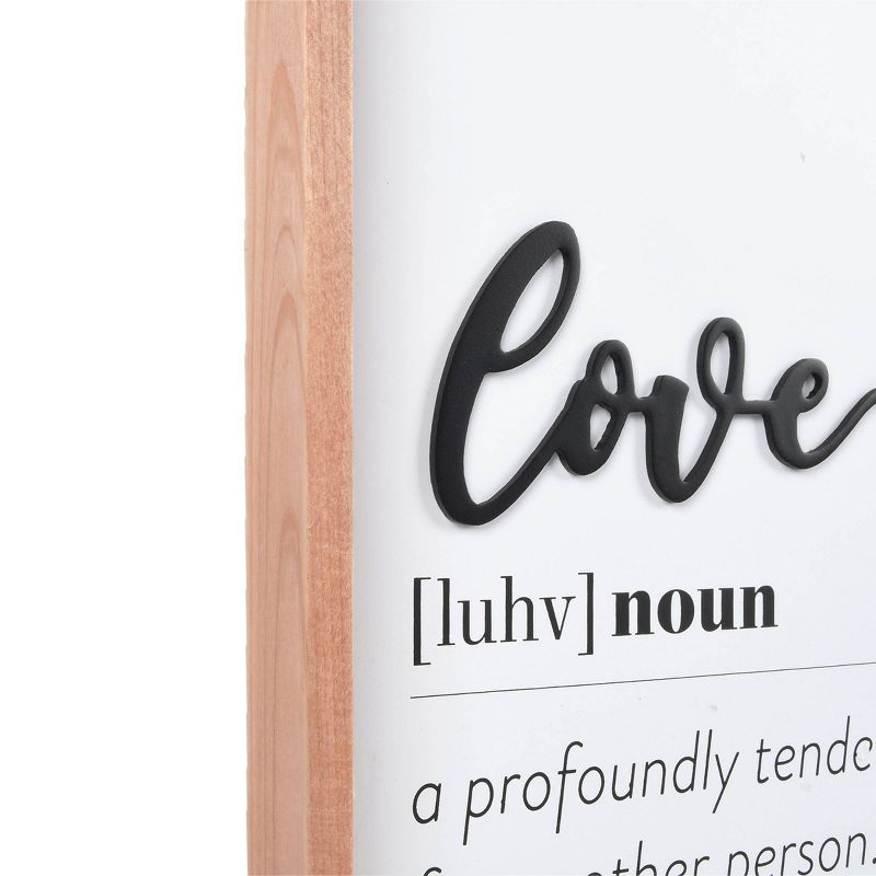 18&#34; x 18&#34; Love Reverse Box with Raised Word Wall Sign White - Prinz, 3 of 6