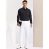 Lars Amadeus Men's Regular Fit Flat Front Chino Business Wedding Suit Pants - 4 of 4