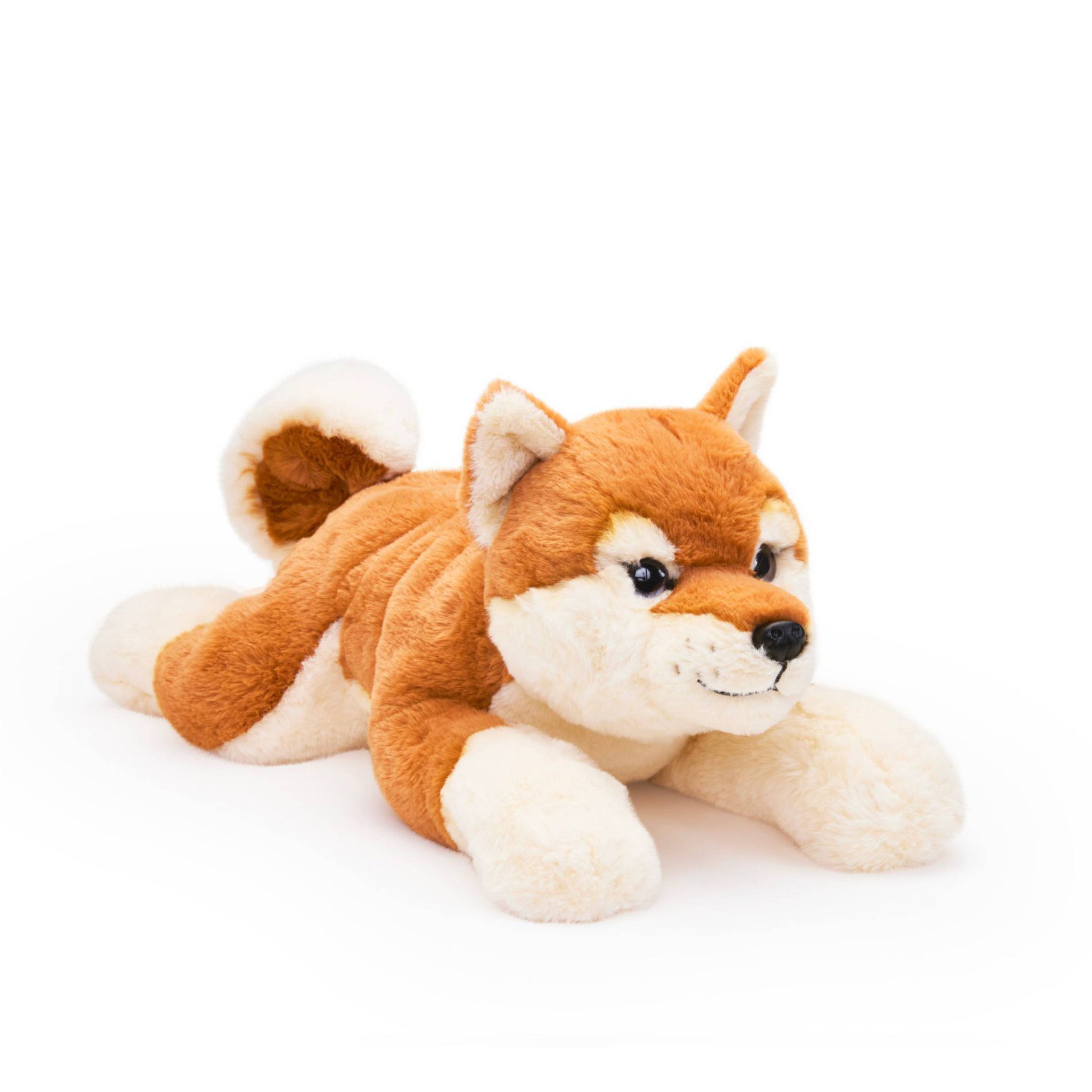 FAO Schwarz 22" Toy Plush Lying Shiba Inu Stuffed Animal