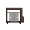 Famapy Movable Side Table Coffee Table with Glass Sliding Doors - 4 of 4