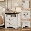 Aheaplus Farmhouse Storage Dresser Set of 2 , Night Stands with Charging Station and Drawer - 4 of 4