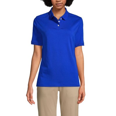Lands' End School Uniform Women's Short Sleeve Interlock Polo Shirt