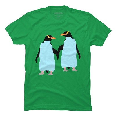 Adult Design By Humans Pride Penguins Holding Hands By mailboxdisco T-Shirt