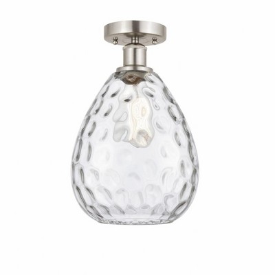 Innovations Lighting Waverly 1 - Light Semi-Flush Mount in  Brushed Satin Nickel