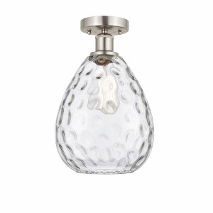 Innovations Lighting Waverly 1 - Light Semi-Flush Mount in  Brushed Satin Nickel - 1 of 1