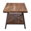 Modern Rustic Coffee Table - Quick Assembly, Easy Care, Pine Brown & Steel Gray Finish - 3 of 4
