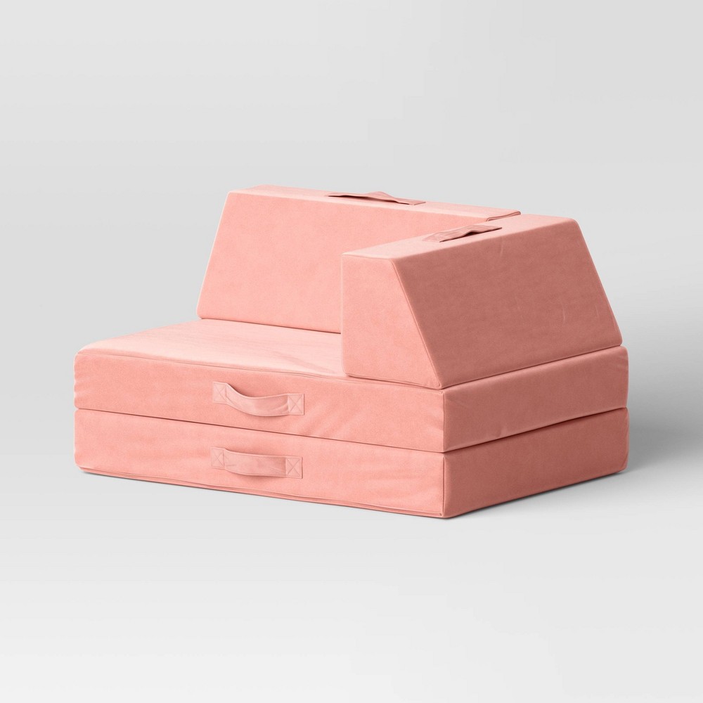 Photos - Sofa Kids' Modular Seating Solids Tonal Pink - Pillowfort™