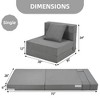 Folding Sofa Mattress, Convertible Sofa Bed with Pillow, Foldable Memory Foam Sleeper Chair, Futon Floor Couch Guest Bed - 3 of 4