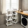 Tangkula 2PCS 4 Tier Slim Storage Cart Detachable Kitchen Organizer Utility Cart - 2 of 4