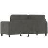 vidaXL 2-Seater Velvet Sofa – Modern Design – Dark Gray – Comfortable Padded Seats and Back Pillows – Easy Assembly - 4 of 4