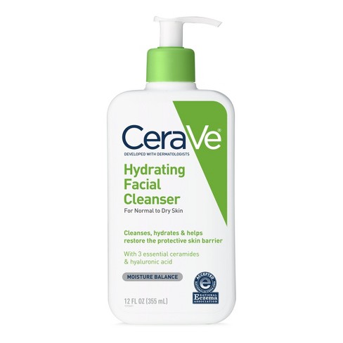 CeraVe Hydrating Facial Cleanser For Normal To Dry Skin Fragrance Free ...