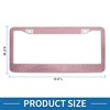 Unique Bargains Stainless Steel License Plate Holder Round Hole Mirror Polished Pink - 3 of 4