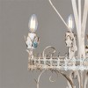 Vintage Metal Chandelier with distressed Finish, 6 Lights, Elegant Home Decor Lighting - 3 of 4