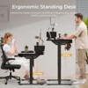 GTPLAYER Electric Standing Desk with Drawers, 48"/55" Height Adjustable Gaming Desk with Monitor Stand, Power Outlets & LED Lights - 3 of 4