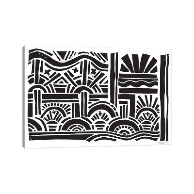iCanvas Geometric Sunburst by Statement Goods Canvas Print Wall Art