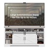70 in. Freestanding Electric Fireplace TV Stand in white with 16-RBG Color Lights for TVs up to 80 in. - 4 of 4