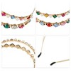 Unique Bargains Women's Metal Square Colorful Rhinestone Faux Pearl headband 1 Pc - 3 of 4