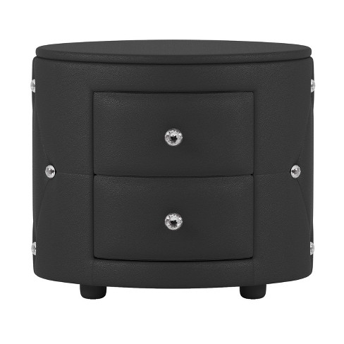 NicBex Modern Faux Leather Nightstand End Table with 2 Drawers for Bedroom and Living Room - image 1 of 4