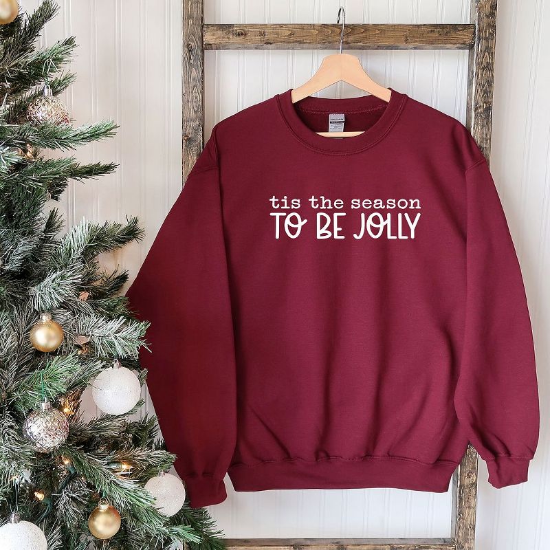 Simply Sage Market Women's Graphic Sweatshirt Tis The Season To Be Jolly, 3 of 4