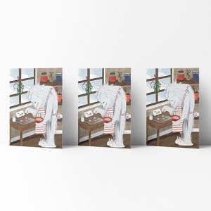 Winter/Holiday Greeting Card Pack Sets (3 ct) Yeti Cookies for Santa by Ramus & Co - 1 of 4