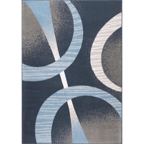 Home Dynamix Premium Indus Contemporary Geometric Area Rug, Dark Blue ...