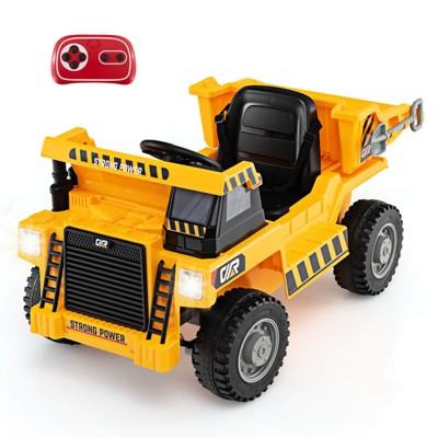 Infans Kids Ride-On Dump Truck w/ Wireless Connection Music LED Lights Soft Start