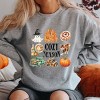 Cozy Season Watercolor Icons -  Womens Sweatshirt - 3 of 4