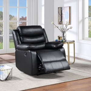 Faux Leather Power Motion Recliner Chair with Pillow-Top Arms - 1 of 4