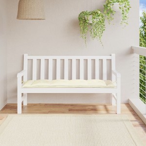 Aghana Digitals Cream Oxford Fabric Garden Bench Cushion - Breathable, Weather-Resistant, Non-Slip - 1 of 4