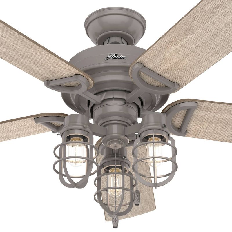 52&#34; Starklake Damp Rated Ceiling Fan Gray (Includes LED Light Bulb) - Hunter Fan, 6 of 14