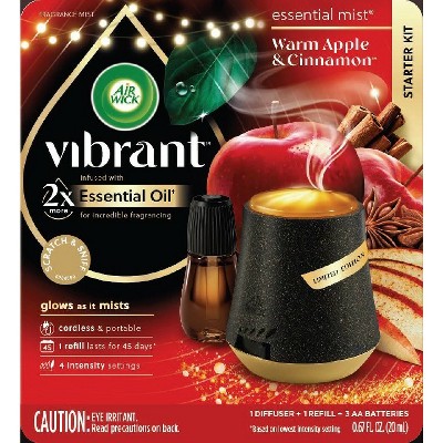 Air Wick Essential Mist - Warm Apple & Cinnamon - 0.67 fl oz/3ct