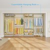 Timate F4 Wall Mounted Clothes Rack Industrial Pipe Clothing Rack , Expandable Garment Rack Heavy Duty Wardrobe Closet, Adjustable Closet - 2 of 4